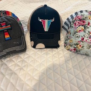 3 Womens ball caps NEW never worn